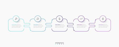 Infographic label design template with icons and 5 options or steps. Can be used for process diagram, presentations, workflow layout, banner, flow chart, info graph. vector