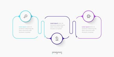 Infographic label design template with icons and 3 options or steps. Can be used for process diagram, presentations, workflow layout, banner, flow chart, info graph. vector