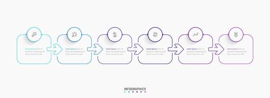 Infographic label design template with icons and 6 options or steps. Can be used for process diagram, presentations, workflow layout, banner, flow chart, info graph. vector
