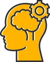 Cognitive Function Line Filled Slip Icon vector
