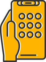 Apps Line Filled Slip Icon vector