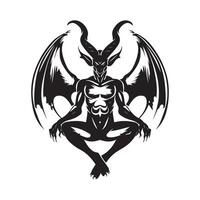 Devil Illustration Image. Devil Background Design Art, Icons, and Graphics vector