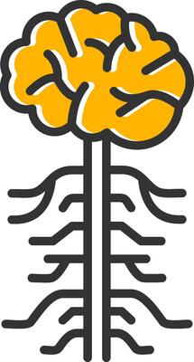 Nervous System Line Filled Slip Icon