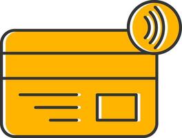 Nfc Payment Line Filled Slip Icon vector