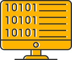 Code Line Filled Slip Icon vector
