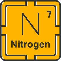 Nitrogen Line Filled Slip Icon vector