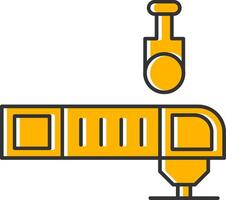 Oscillating Multi Tool Line Filled Slip Icon vector