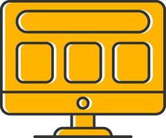 Web Template Line Filled Slip Icon vector