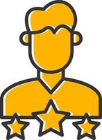 User Experience Line Filled Slip Icon vector