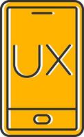 Ux Design Line Filled Slip Icon vector