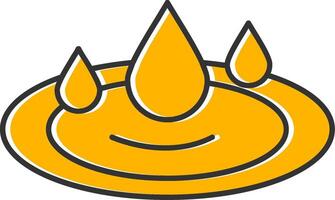 Water Splash Line Filled Slip Icon vector
