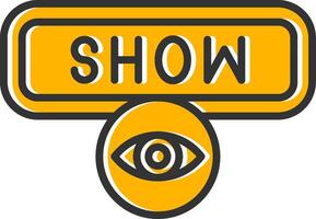 Show Line Filled Slip Icon vector