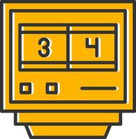 Lap Counters Line Filled Slip Icon vector