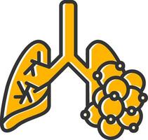 Bronchiectasis Line Filled Slip Icon vector