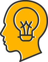 Visionary Mindset Line Filled Slip Icon vector