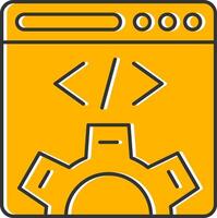 Web Design Line Filled Slip Icon vector