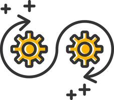 Devops Line Filled Slip Icon vector