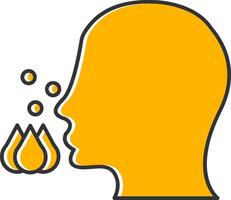Pollen Allergy Line Filled Slip Icon vector