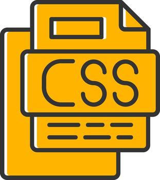 css archivo línea lleno resbalón icono vector
