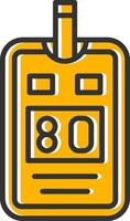 Glucose Meter Line Filled Slip Icon vector