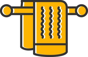 Towel Line Filled Slip Icon vector