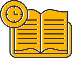 Continuous Learning Line Filled Slip Icon vector