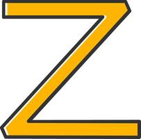 Capital Z Icon vector
