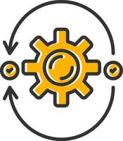 Agile Line Filled Slip Icon vector