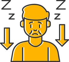 Tiredness Line Filled Slip Icon vector