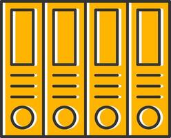 Archive Line Filled Slip Icon vector