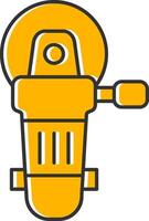 Angle Grinder Line Filled Slip Icon vector