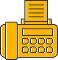 Fax Line Filled Slip Icon vector