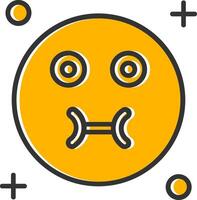 Sickness Line Filled Slip Icon vector