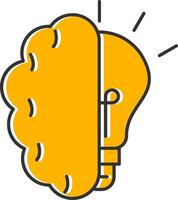 Brainstroming Line Filled Slip Icon vector