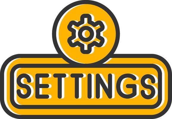 Setting Line Filled Slip Icon