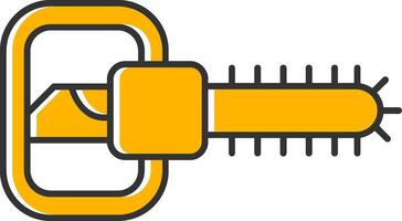 Chainsaw Line Filled Slip Icon vector