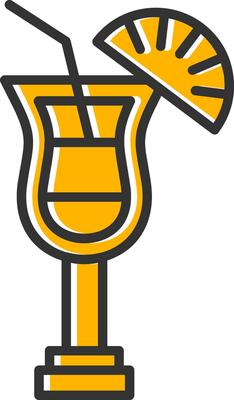 Cocktail Line Filled Slip Icon