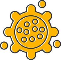 Pollen Line Filled Slip Icon vector