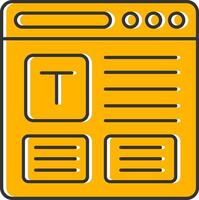 Refresh Line Filled Slip Icon vector