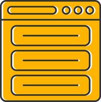 Web Menu Line Filled Slip Icon vector
