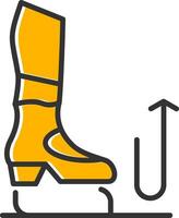 Stomp Line Filled Slip Icon vector