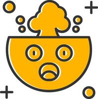 Exploding Line Filled Slip Icon vector