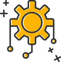 Integration Line Filled Slip Icon vector