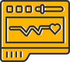 Pacemaker Line Filled Slip Icon vector
