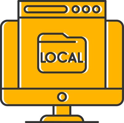 Local Line Filled Slip Icon