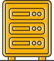 Server Line Filled Slip Icon vector
