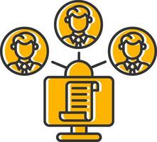 Files Exchange Line Filled Slip Icon vector