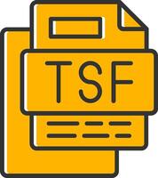 Torrent Symbol File Line Filled Slip Icon vector