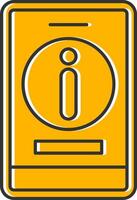 Information Line Filled Slip Icon vector