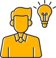Idea Line Filled Slip Icon vector